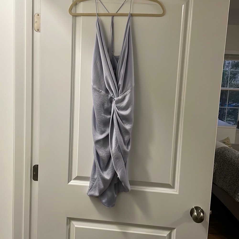 Periwinkle silk dress